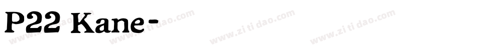 P22 Kane字体转换